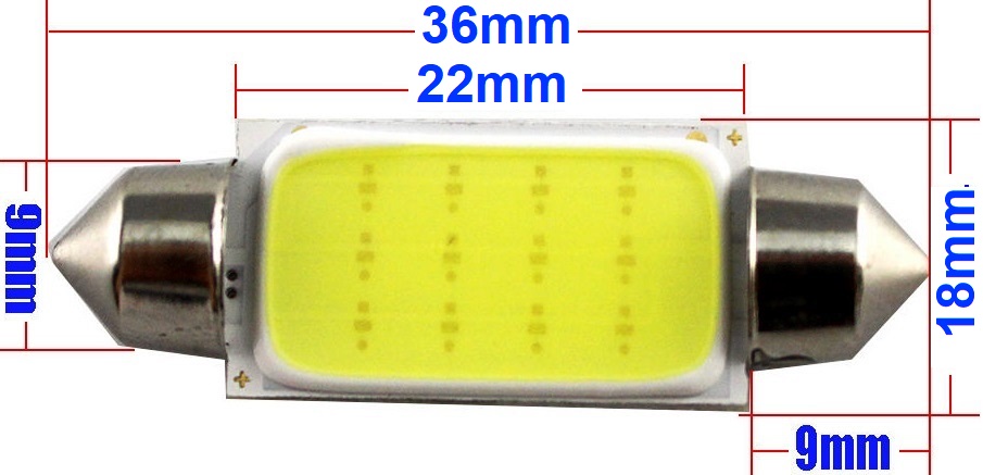 Festoon Cob Led 20x36mm